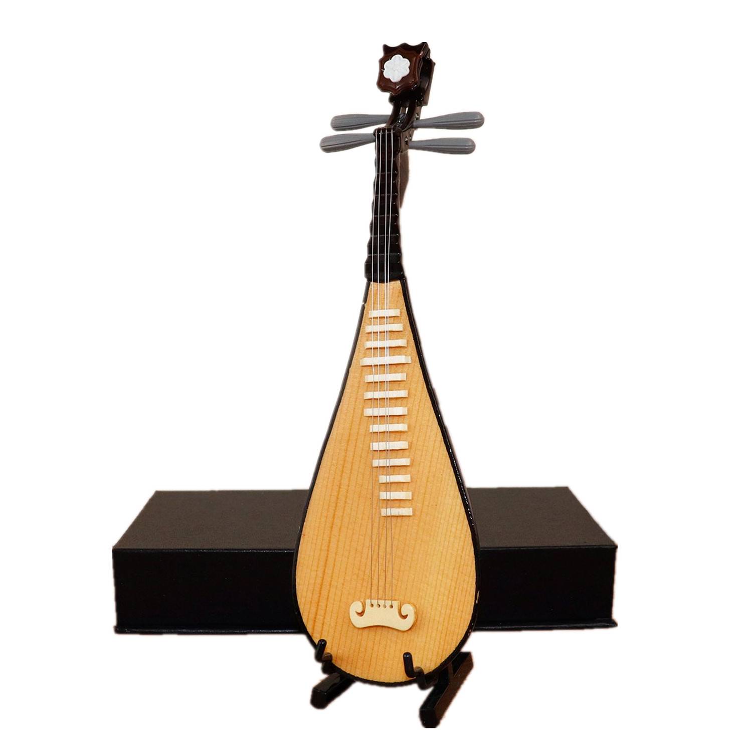 The engraved pipa model handmade micro -shrinking mini instrument ornaments to give foreigners male and female friends birthday gift