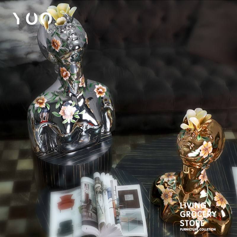 YOWOW Youwo designer model electroplating season girl avatar sculpture living room hotel art decoration decoration
