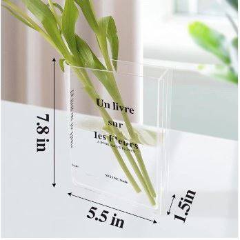 New Vase modern minimalist and transparent acrylic book Vase home decoration desktop decoration