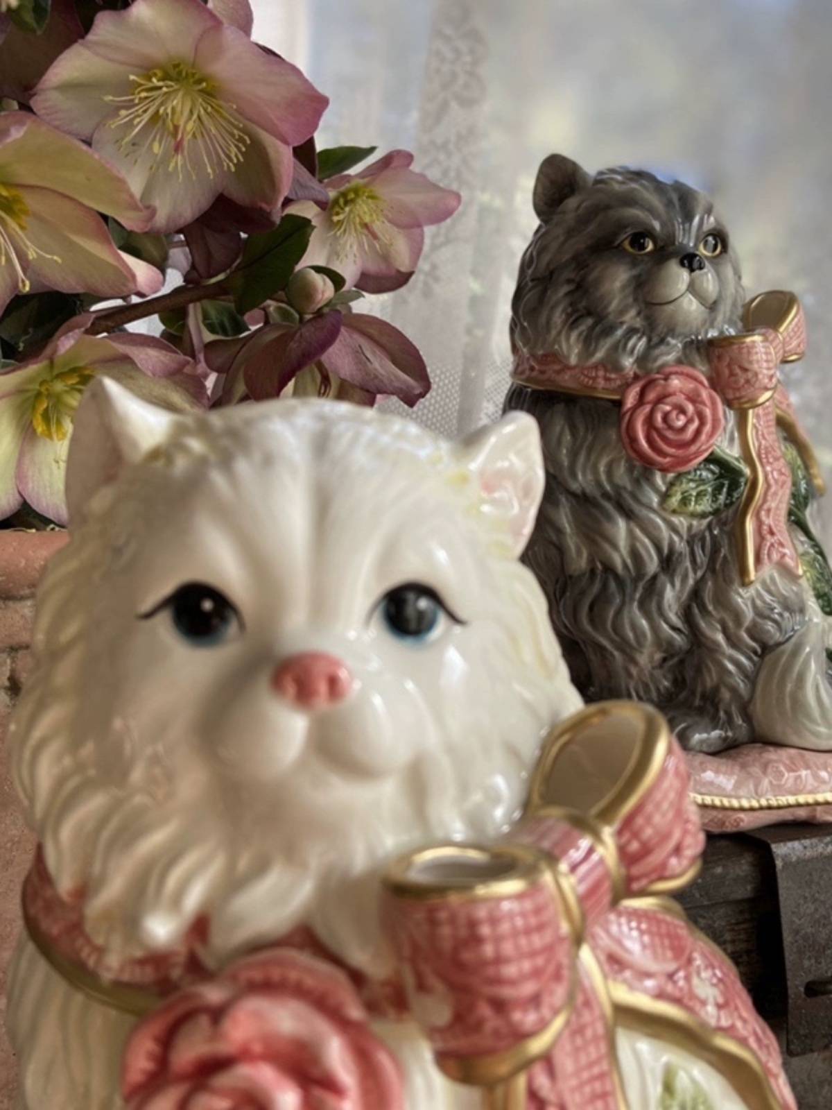 European style ceramic cat living room porch decoration decoration