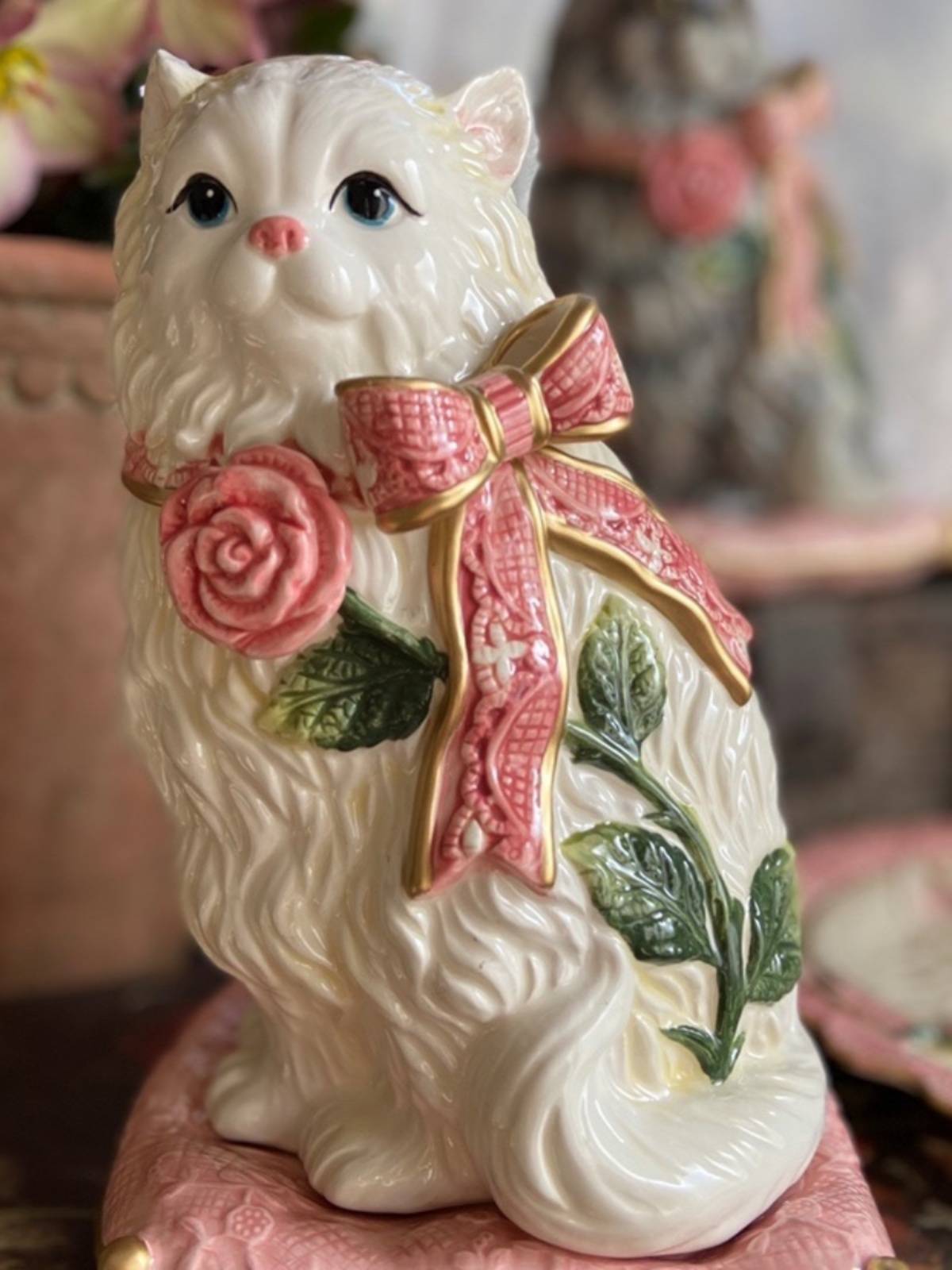 European style ceramic cat living room porch decoration decoration
