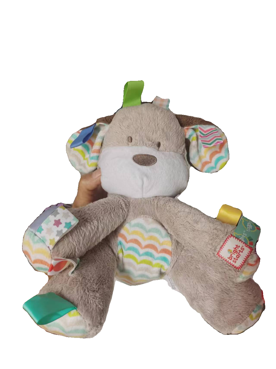 Newborn soothing doll tag dog ringing toy