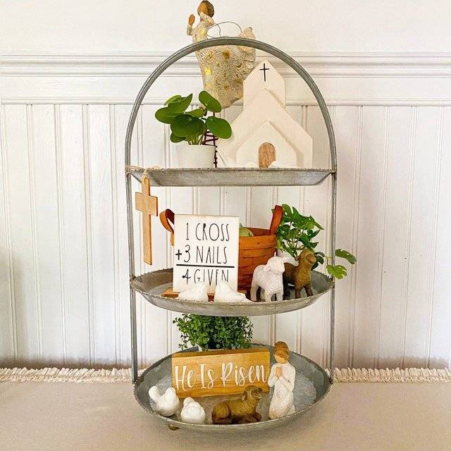 Cross -border new product Easter Scene Wooden Decy
