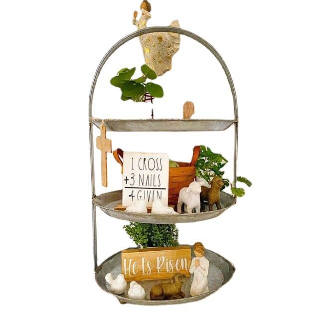 Cross -border new product Easter Scene Wooden Decy