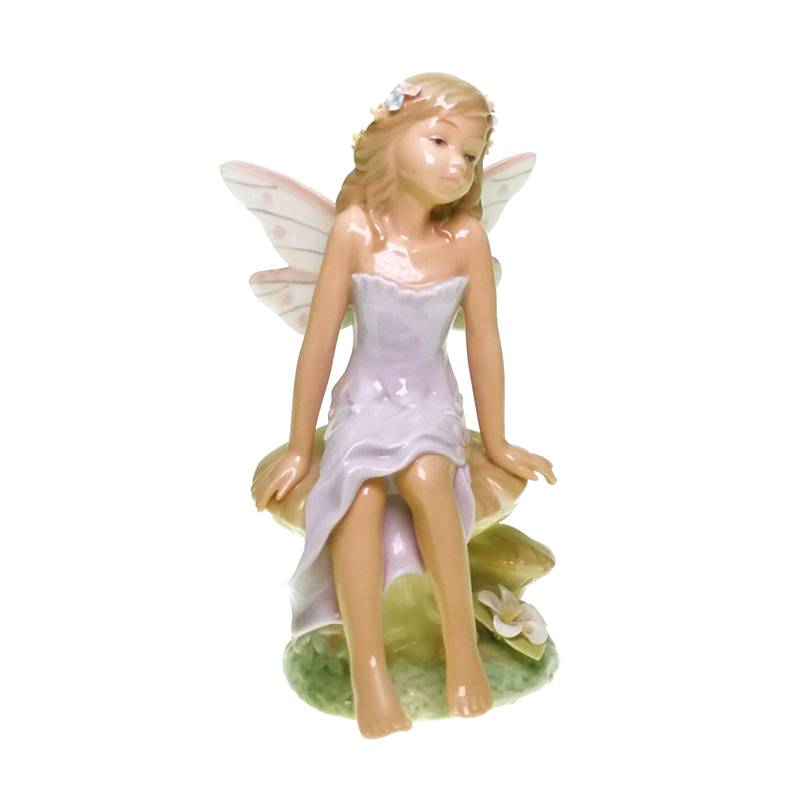 SF free shipping export ceramic flower craftsmanship gifts, flower fairy sitting mushrooms