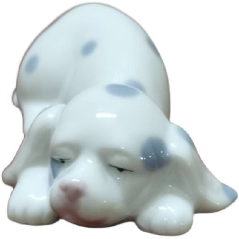 Exit original single -tail hand -painted ceramics lying on Mi Eye cute dog all -porcelain ornaments creative gift crafts