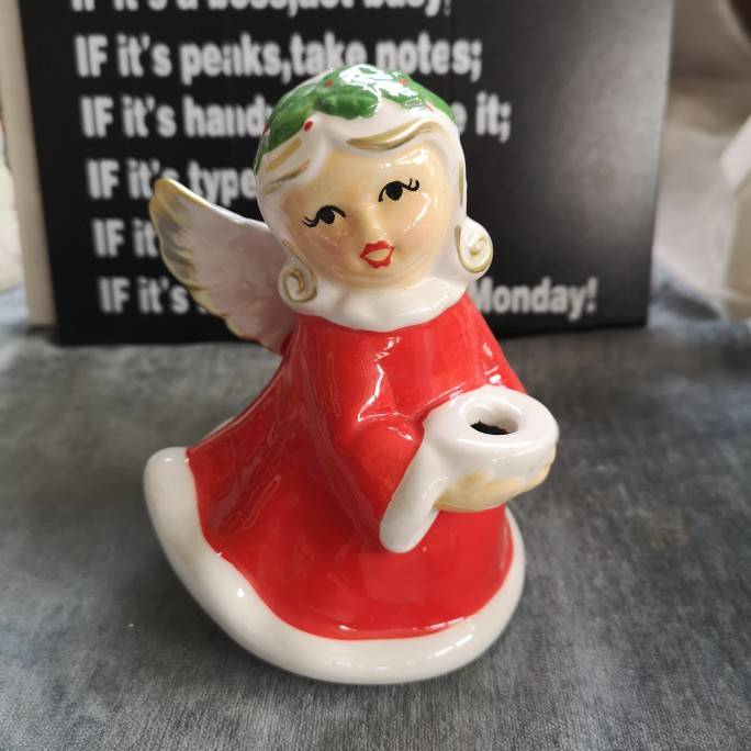 "Ink Porcelain" porcelain craftsmanship ceramic angel ornaments Christmas decoration