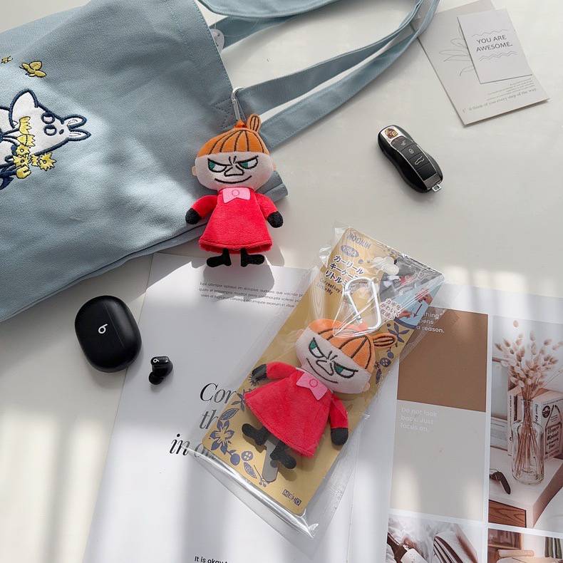 Japan's original Moomin Little Amei car with telescopic key cover universal key bag plush doll bag pendant