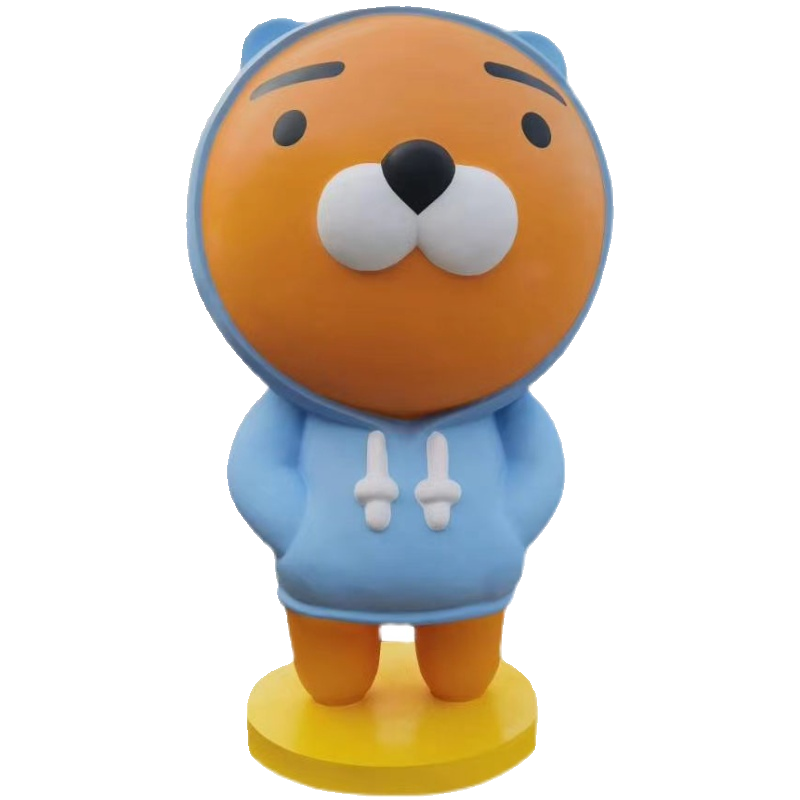 FRP cartoon sculpture custom mascot size doll anime character IP model shopping mall shop door