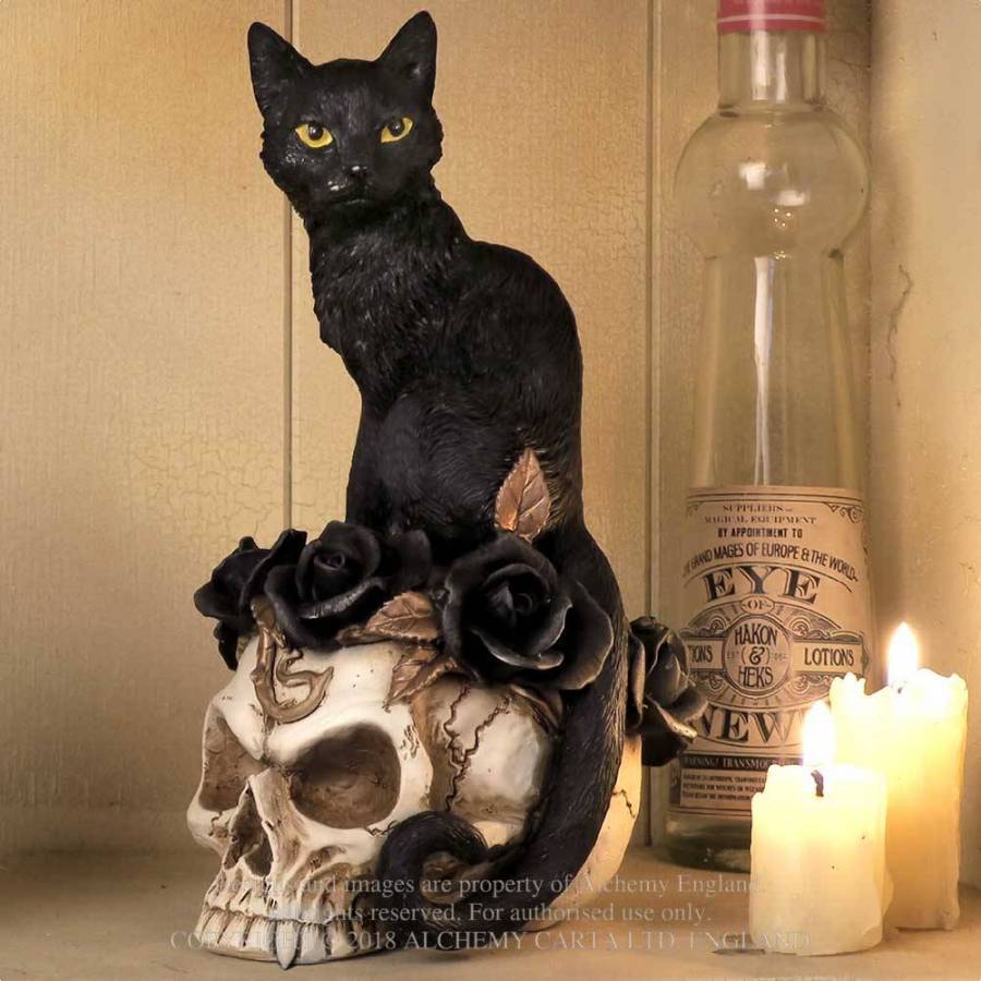 Alchemy The Vault V71 Grimalkin's Ghost Ghost Ghost Black Cat Skeleton Display British