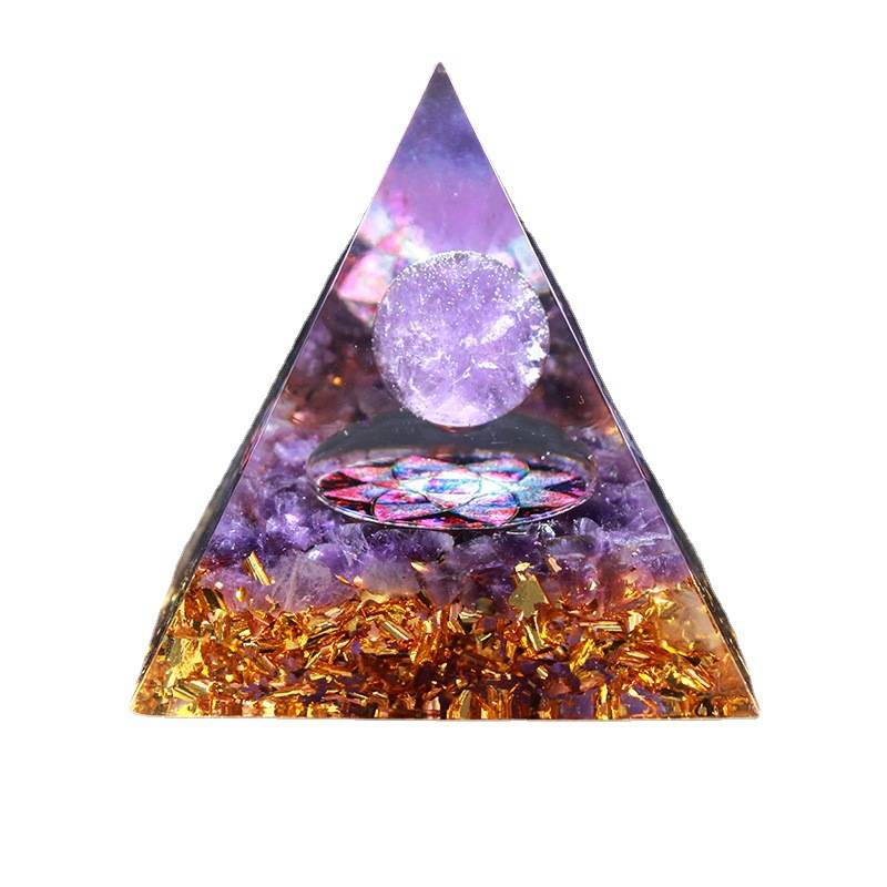 New cross -border crystal ball pyramid crushing crystal tower desktop decoration