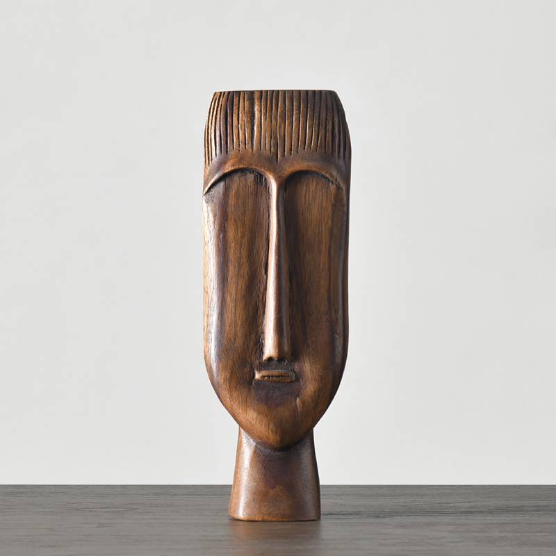 Garler imported creative handmade woodcarvan face