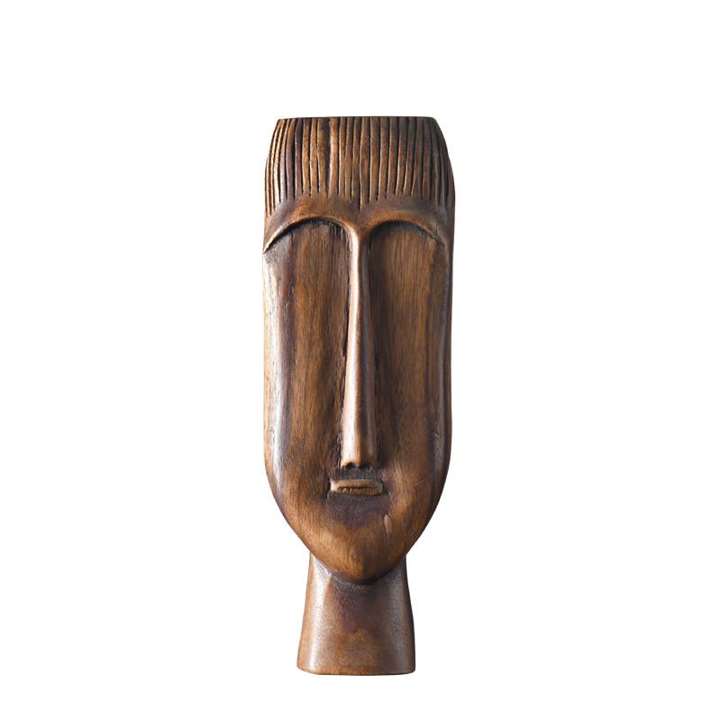 Garler imported creative handmade woodcarvan face