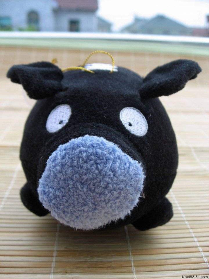 Exit plush toy black green fat pig doll fat pig dolls with suction cup pendant car decoration