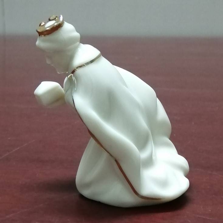Original single ceramic hand -painted gold all -porcelain hand, a treasure box, kneeling the priest's decoration gift collection crafts