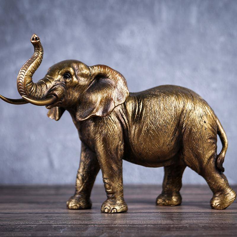 Factory recruiting elephant ornament living room Swing off gift resin handicraft genuine genuine products