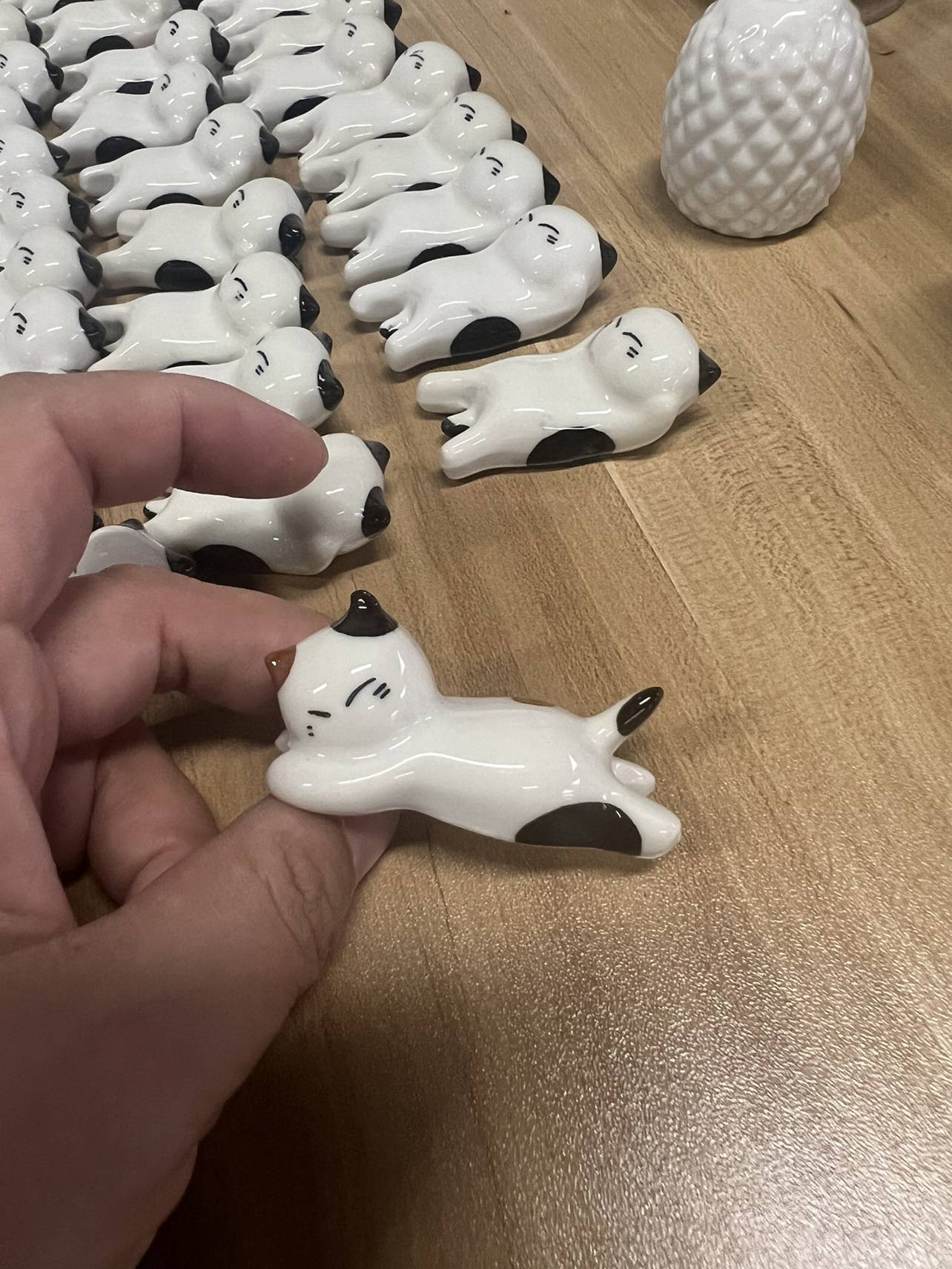 Creative cute animal pen rack cat cute cartoon Japanese -style chopsticks holding chopsticks holding home small decoration ceramics