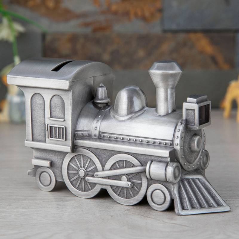 Metal depositable children's anti -broken money tank savings tank engraved desktop coating money tanker