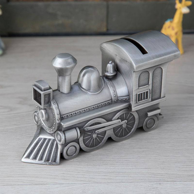 Metal depositable children's anti -broken money tank savings tank engraved desktop coating money tanker