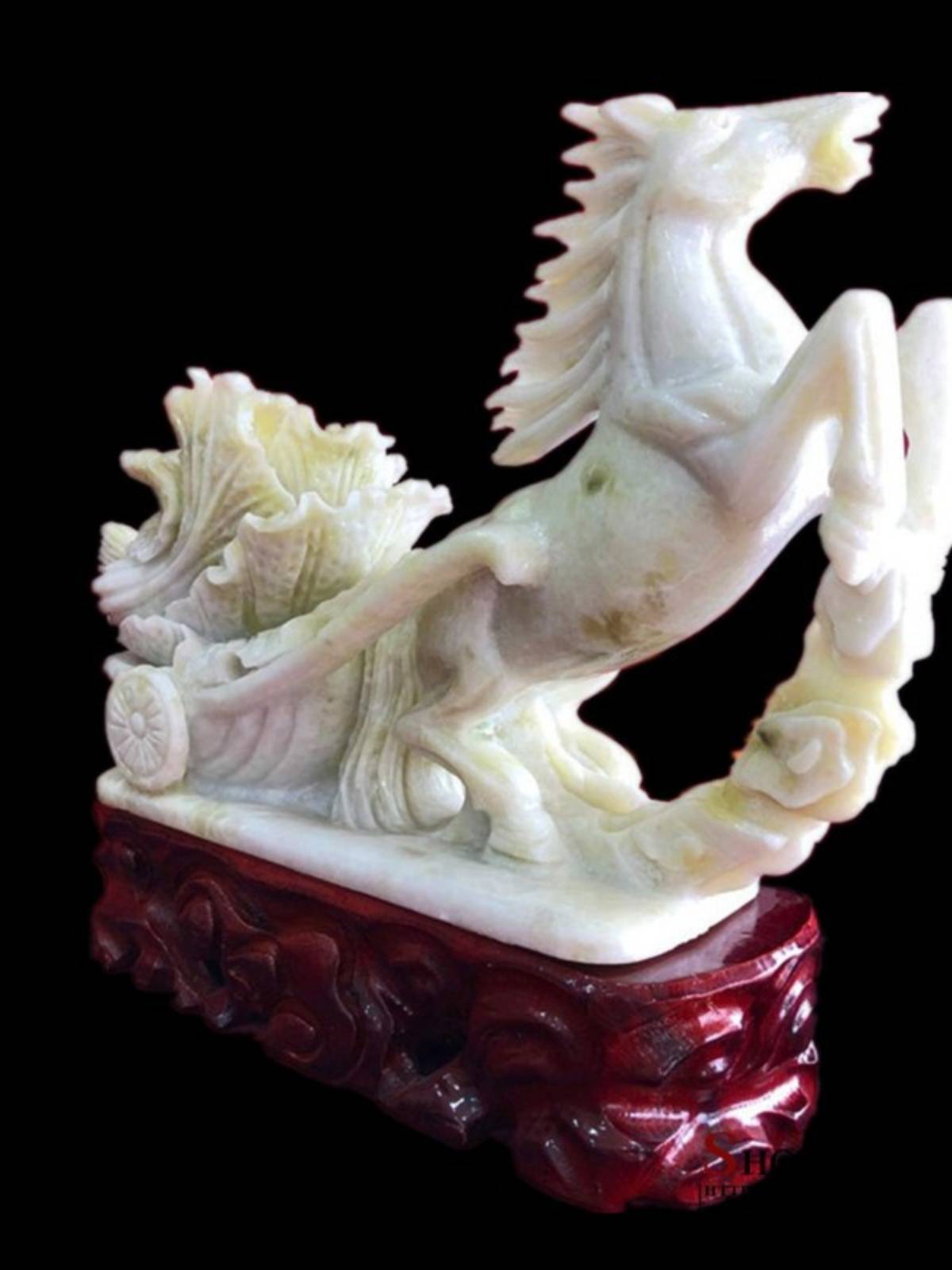 Natural Spring Jade Mara cabbage ornaments home Porch living room wine cabinet office desktop handicraft gift decoration