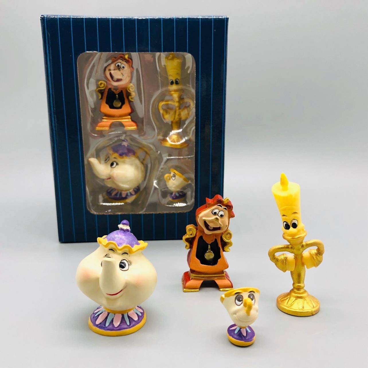 Beauty and beast candlestick Lumia decoration table clock furnishings Ge Shihua blind box hand -made doll doll model