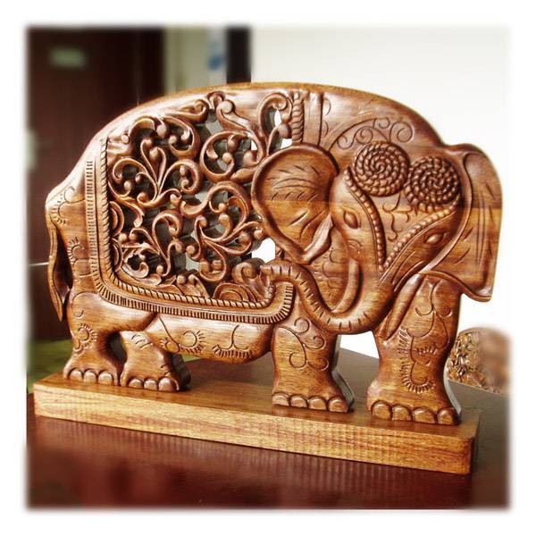 Southeast Asian -style decorative ornaments Personal gift Z auspicious teak elephant decorative European -style solid wood house