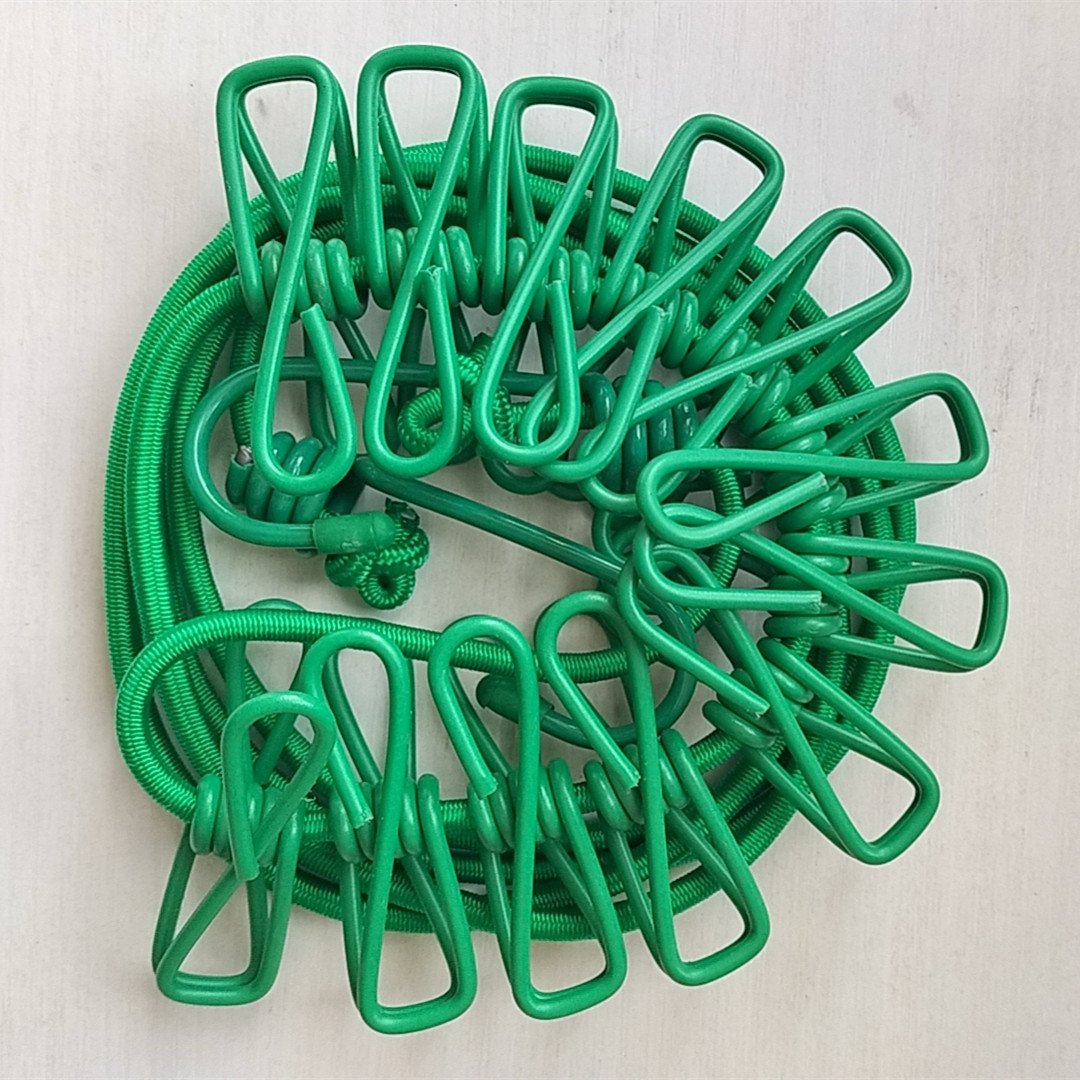 Color travel portable clothesline Hanging clothesline Home balcony clothespin bra clip handing rope camping outdoor light rope