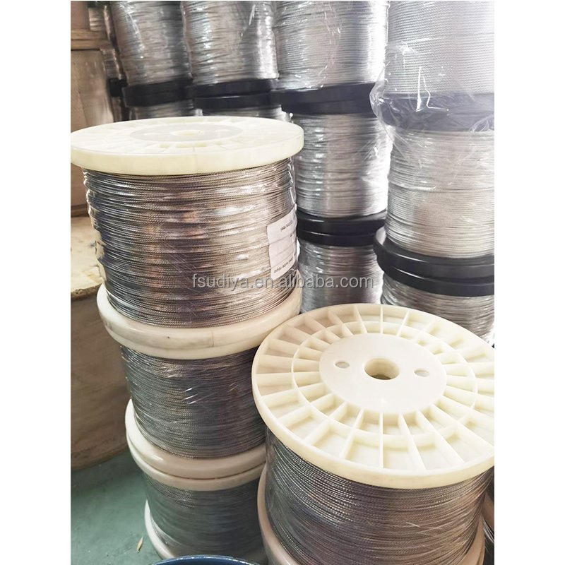 Factory Supply Stainless Steel Wire Rope Cable in 1mm 2mm 3mm 4mm 5mm 6mm 201 304 316 with Plastic Spool Packing