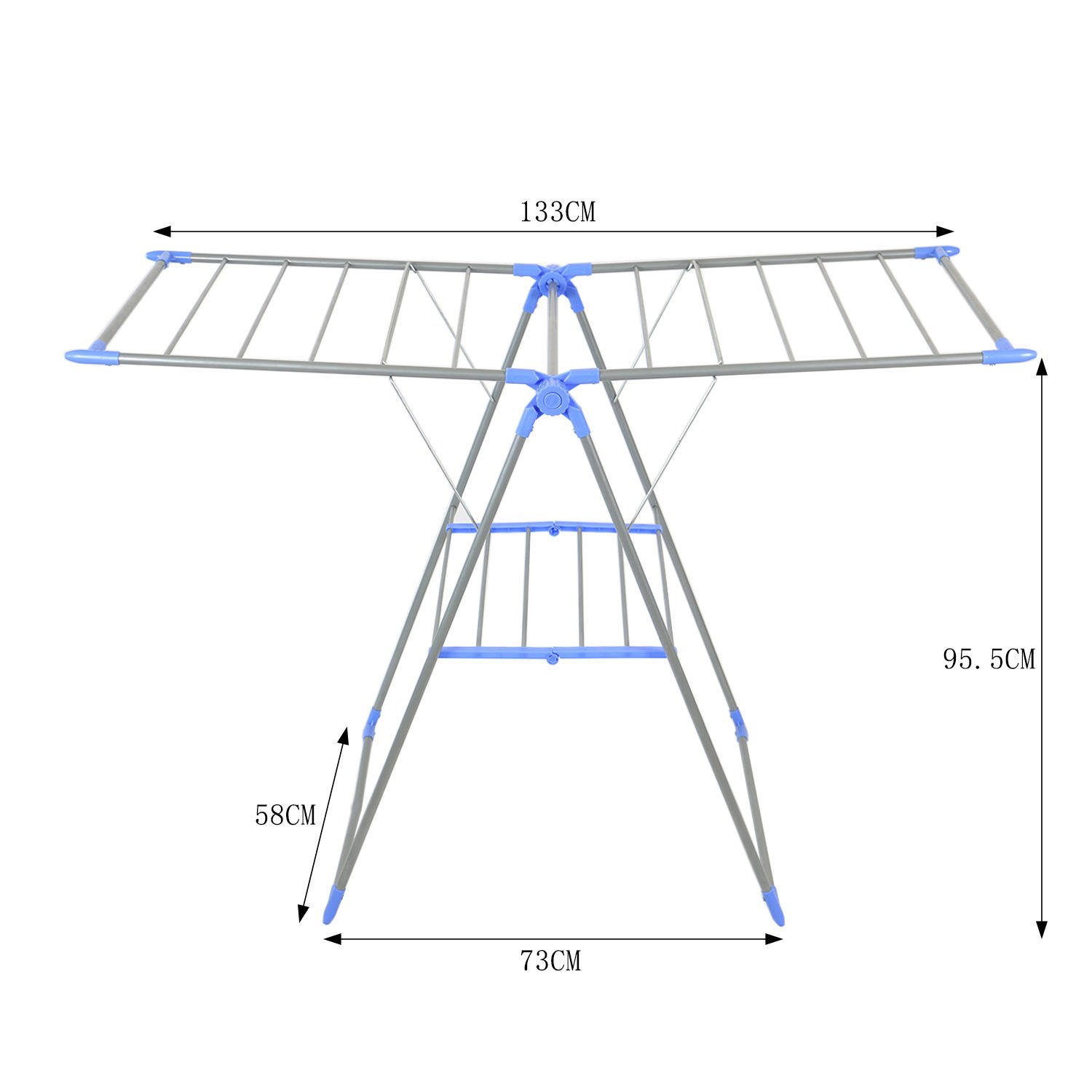 Gullwing Space-saving Laundry Hangers For Pants Dryer Rack Hot Sale Stainless Steel Foldable Cloth Metal Living Room