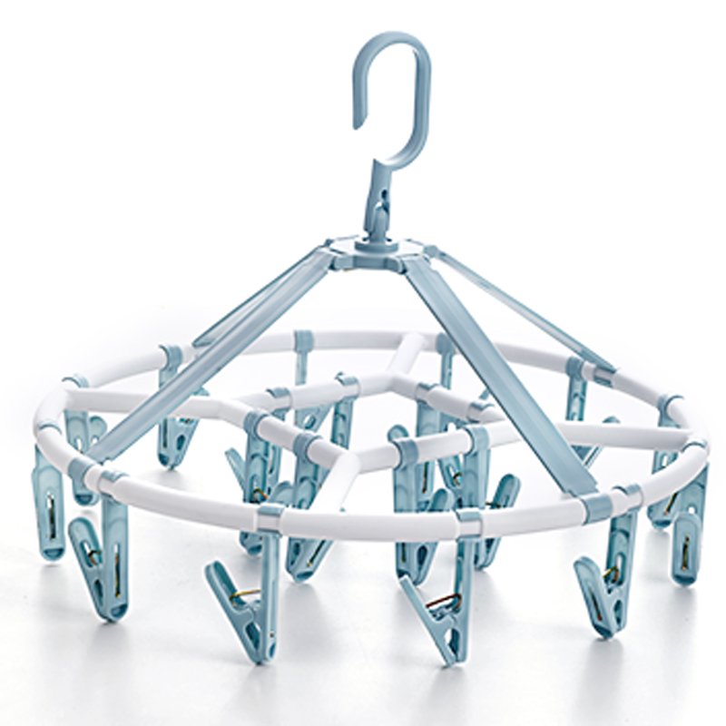 GREENSIDE Detachable Cloth Hanger With Clips Space-Saving Circular Design For Bathroom Wardrobe Drying Rack Sample Available