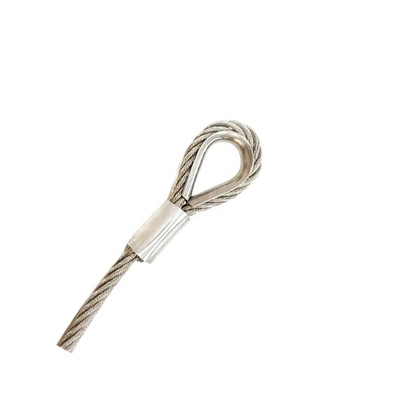 Wholesale Stainless Steel Wire Rope Sling Loop Rigging Swaged with Thimble and Ferrule Cable