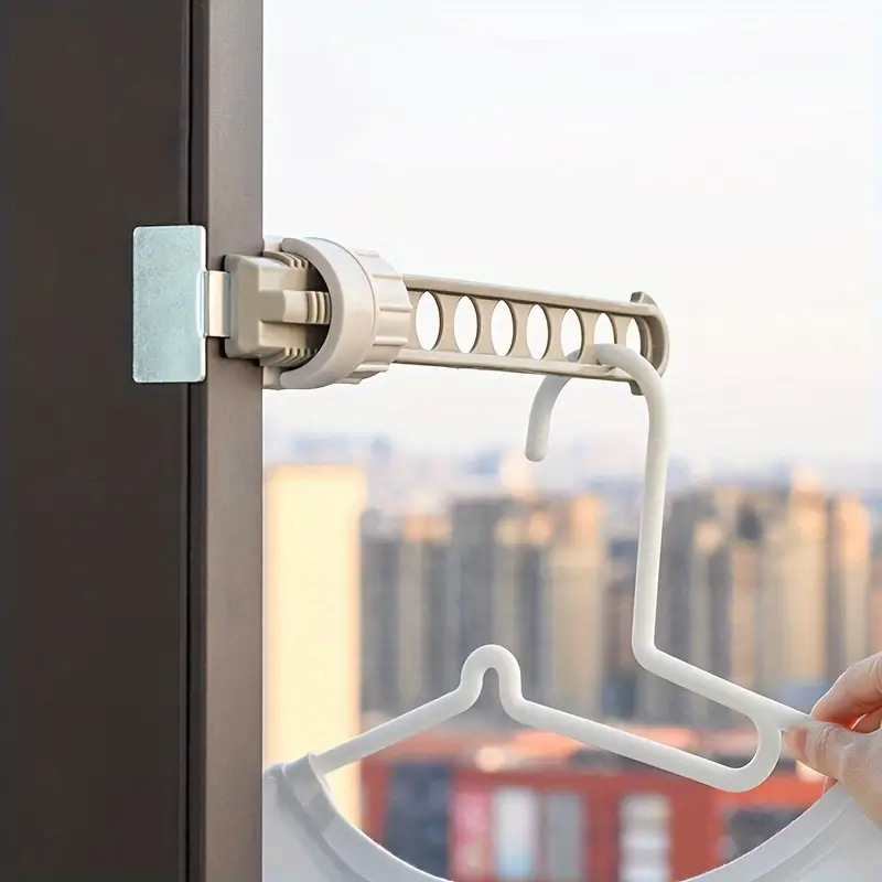 Portable 8 Hole Indoor Clothes Drying Rack Balcony Window Multifunctional Clothes Hanger Travel Portable Sun Rack