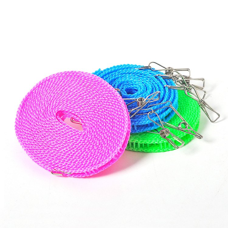 Factory Customization Clothes line with stainless steel peg and clothes clip clothesline