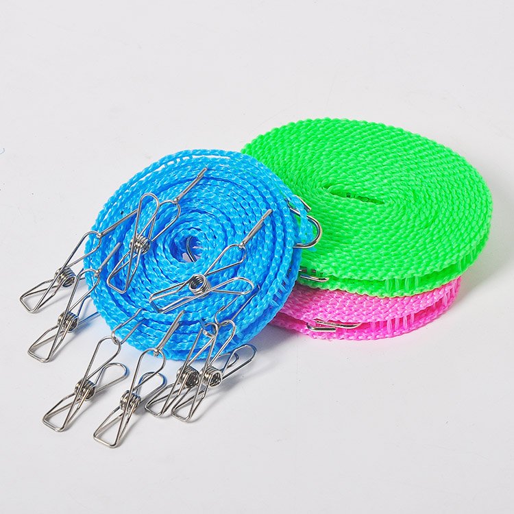 Factory Customization Clothes line with stainless steel peg and clothes clip clothesline