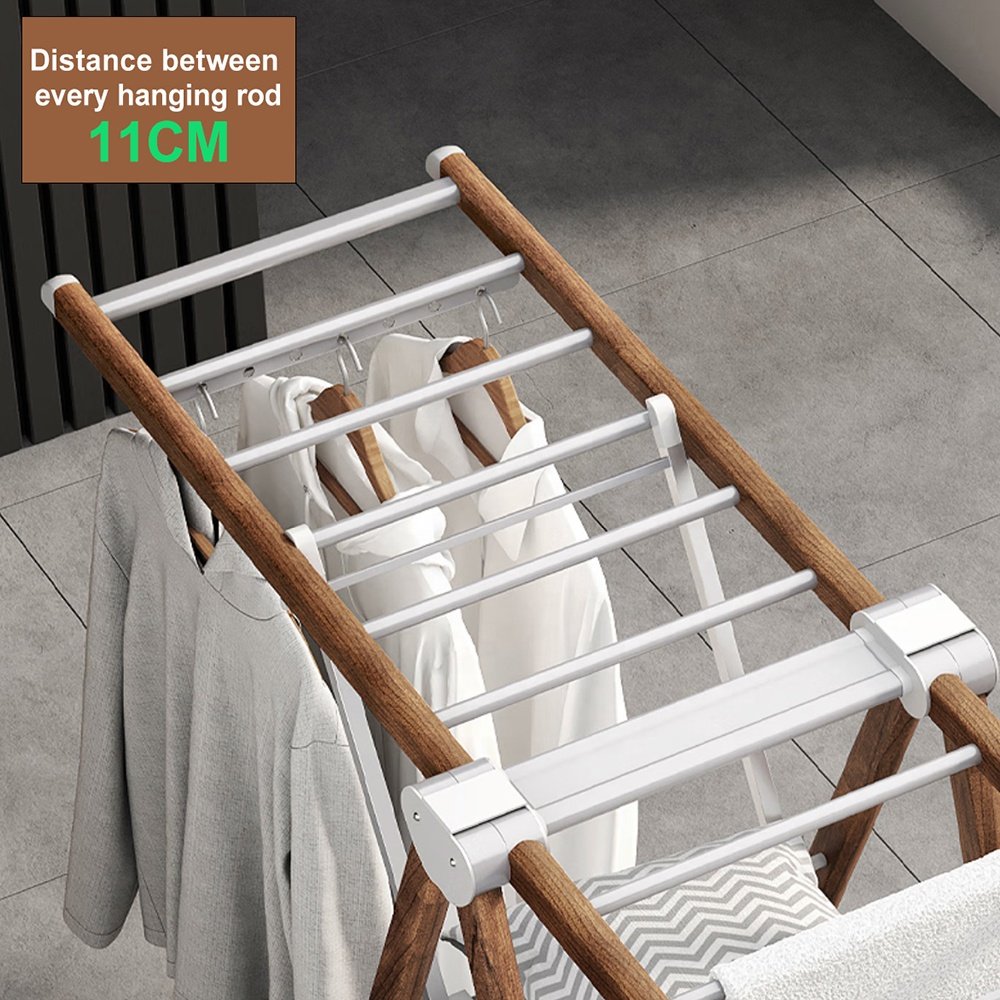 Large Heavy Duty Telescopic Clothes Rack Folding Clothes Drying Rack