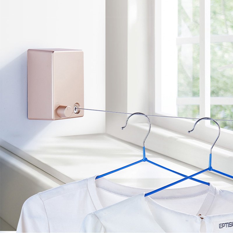 NEW Retractable hidden Clothesline 304 Stainless Steel Clothes Dryer Adjustable length Rope heavy duty indoor drying rack