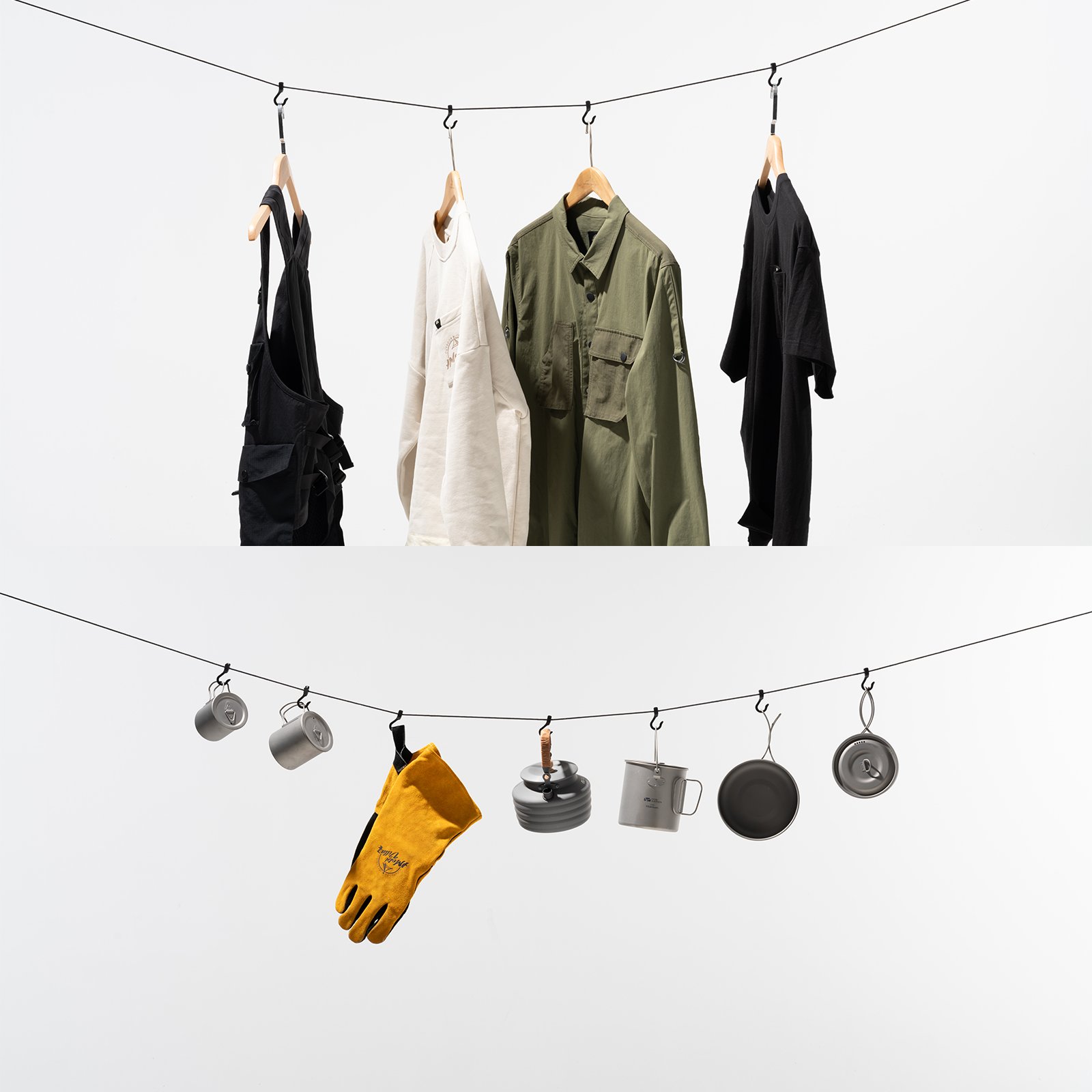 MOBI GARDEN Outdoor Hanging Rope Clothesline Camping For Hanging Light Clothes Portable Lightweight Travel