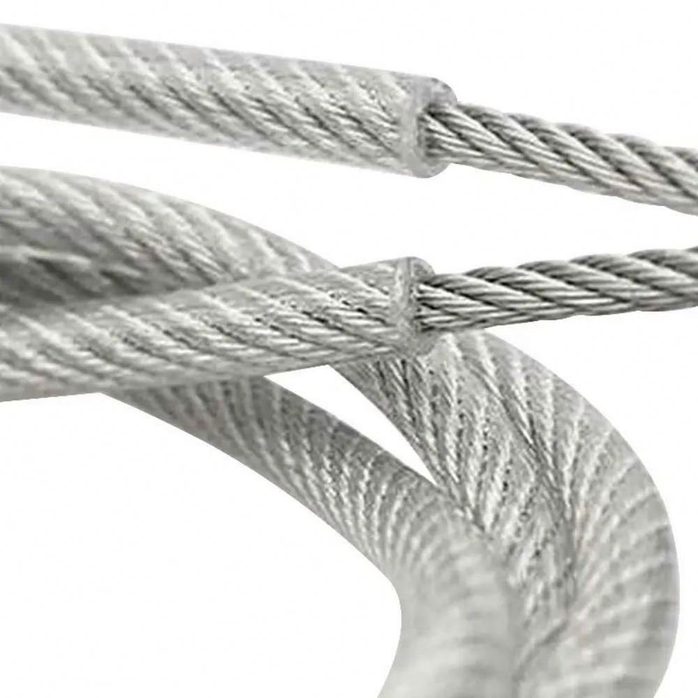 Black PVC Plastic Coated Stainless Steel 304 Wire Rope Cable 1.5-6MM Diameter After Coating Flexible Soft Steel Cable