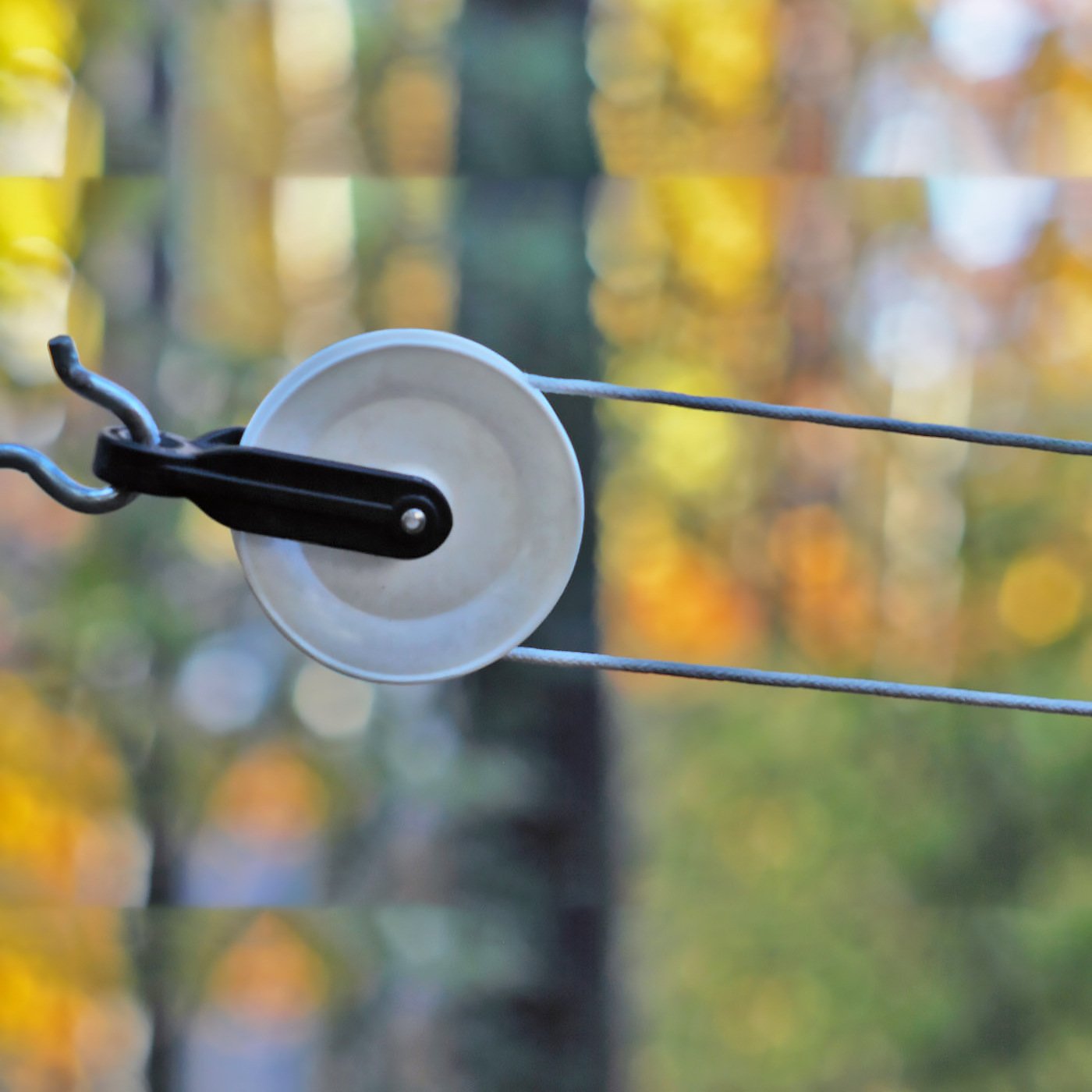 Nylon clothesline pulley large diameter nylon 2.5-inch clothing line puller rope wire rope pulley