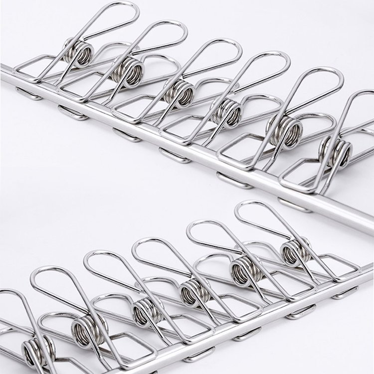 Big Heavy Duty Stainless Steel Wire Clips for Drying on Clothesline Clothespins Hanging Clip Hooks for Home Laundry Office Use