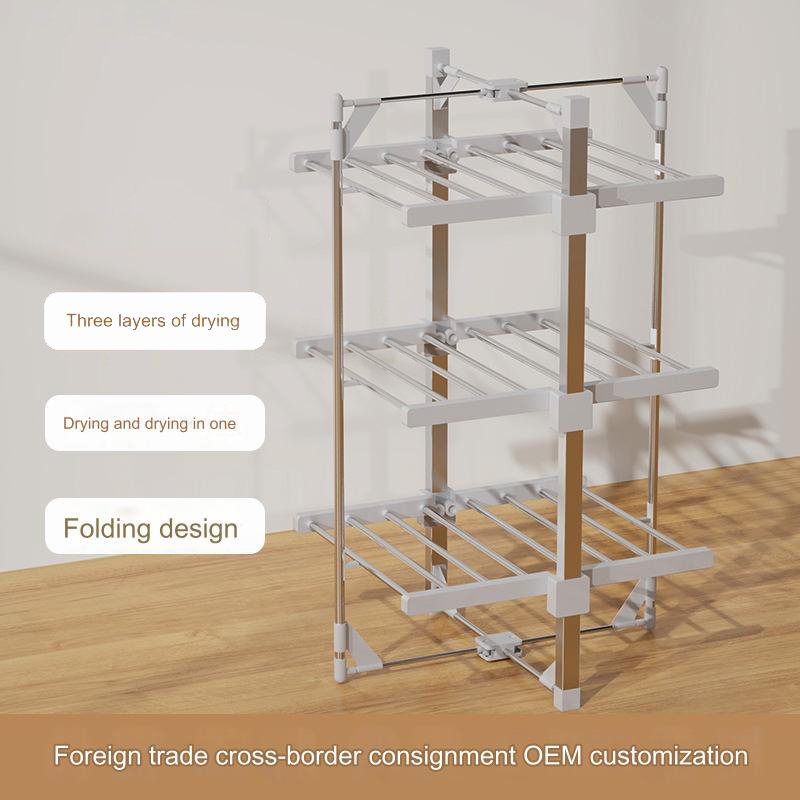 Supplier Hot Sale 3 Tiers Foldable Smart Clothes Drying Rack Electric Towel Hanger Racker