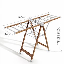 1.8M--Aluminum wooden color