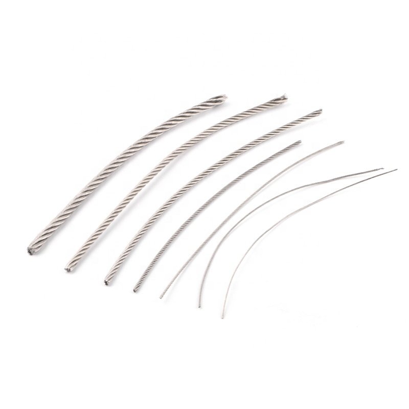 304 stainless steel wire rope plastic coated wire rope plastic coated rope 0.5/12mm factory direct sales