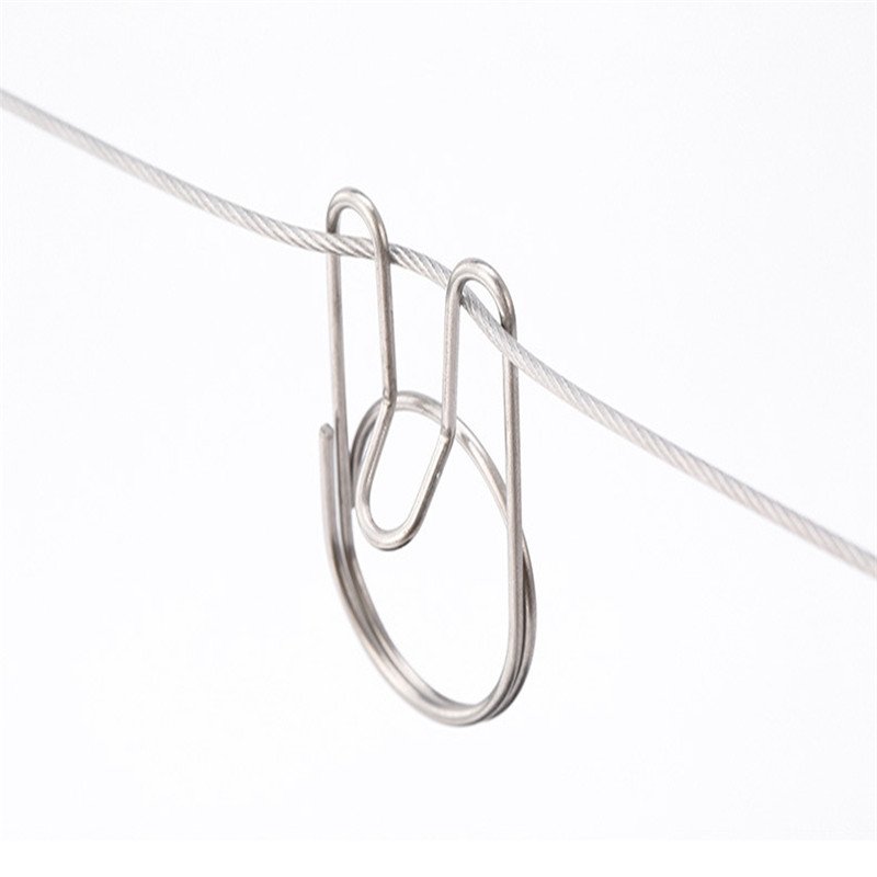 Clothesline Fixing Clip Outdoor Windproof Stainless Steel Torsion Spring