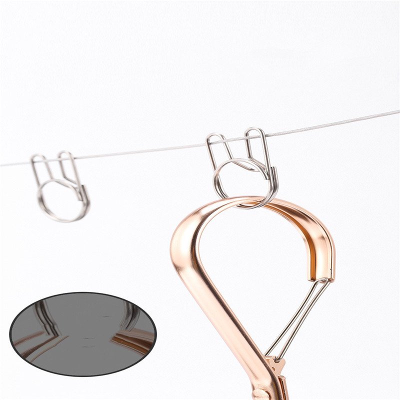 Clothesline Fixing Clip Outdoor Windproof Stainless Steel Torsion Spring