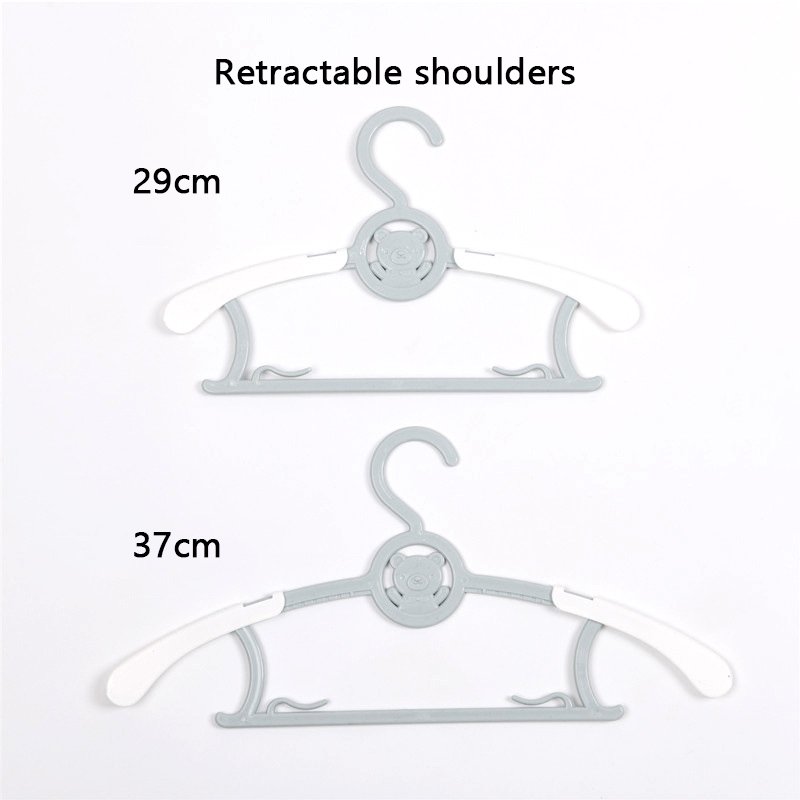 Wholesale Retail Retractable Clotheslines Baby Hanger Children Clothes Drying Cartoon Design Hangers Or Kids Dress Display