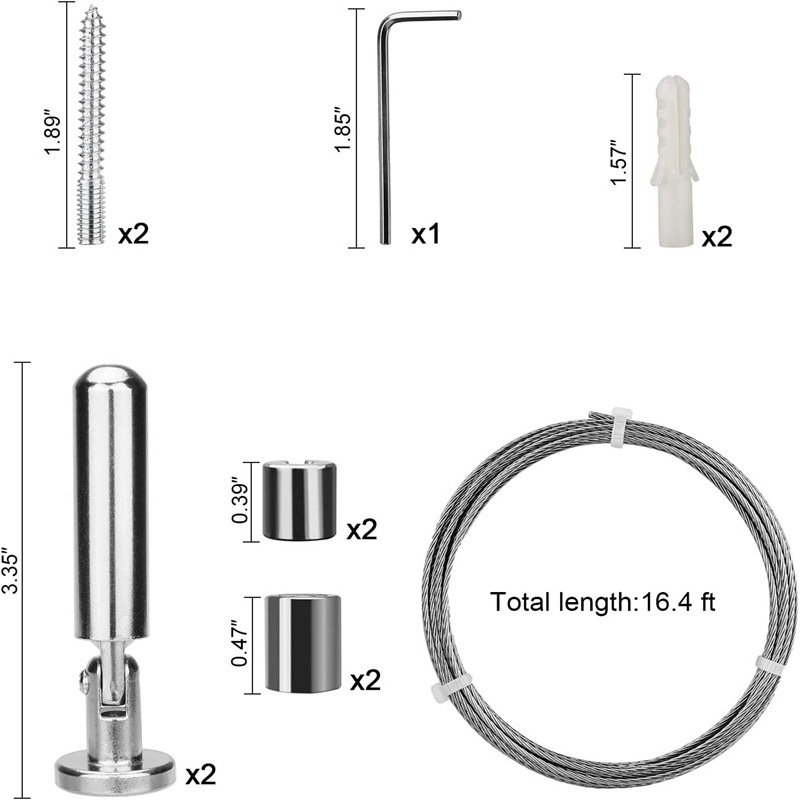 5m home stainless steel clothesline outdoor windproof curtain rods hooks balcony bathroom hanging wire shower track drying rope