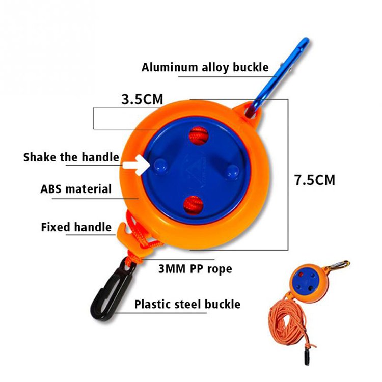 Portable and windproof antiskid and retractable clothesline for outdoor travel