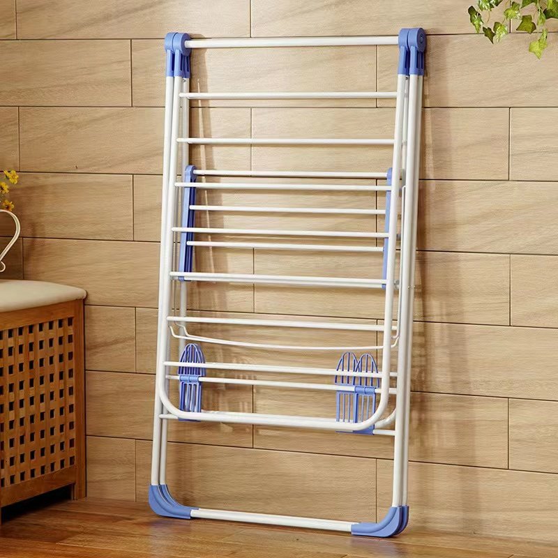 Multifunctional Folding Airfoil Lingerie Wire Large Metal Drying Rack Floor Clotheshorse Pants Hanger balcony clothesline