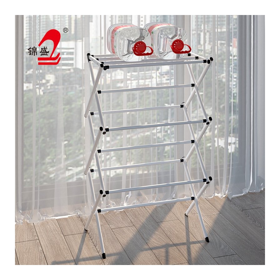 Jinsheng Stainless Steel Laundry Folding Clothes Drying Racks To Use In Balcony Or Laundry Room In-Stock